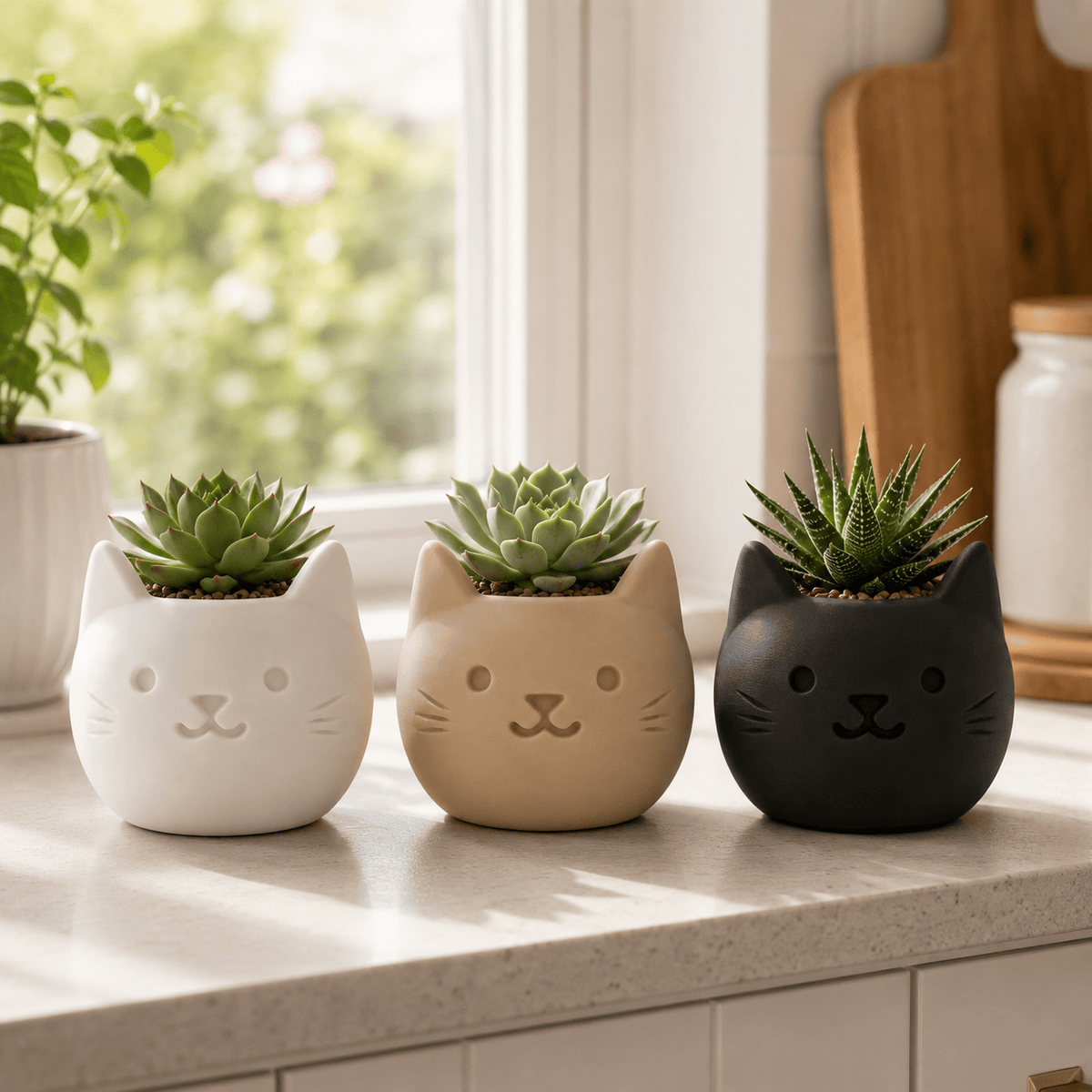 Cute Cat Succulent Planter (3 Pieces Set)