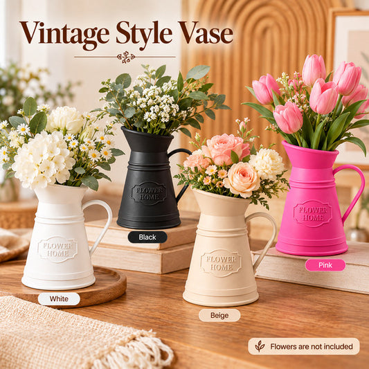Vintage Style Flower Vase Home Decorative Vase with Handle
